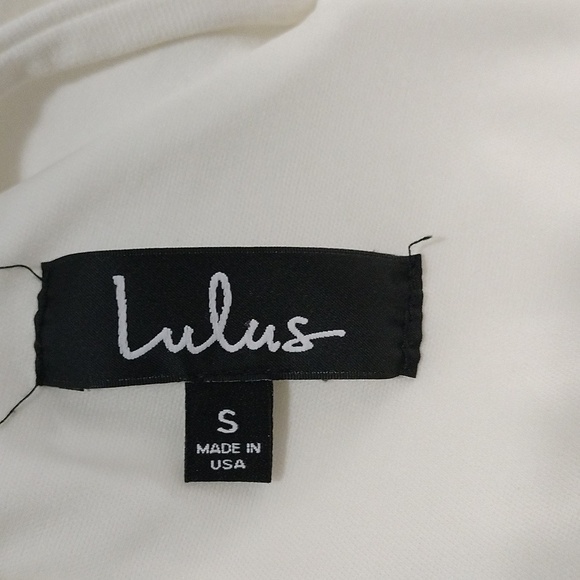 Lulu's White Sleeveless Plunge Mini Dress Size S - Picture 5 of 6